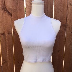 ⚠️SOLD⚠️ BP Basic White Crop Top Size M
